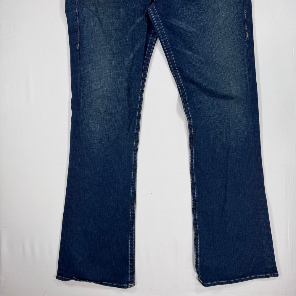 True Religion Bootcut Jeans Womens 32 Flap Pocket Rhinestone Button Y2K Vtg USA - Picture 4 of 16